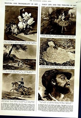 Original alter Vintage Druck 1951 Kunst Rubens Monet Forain Bollingier Pynacker