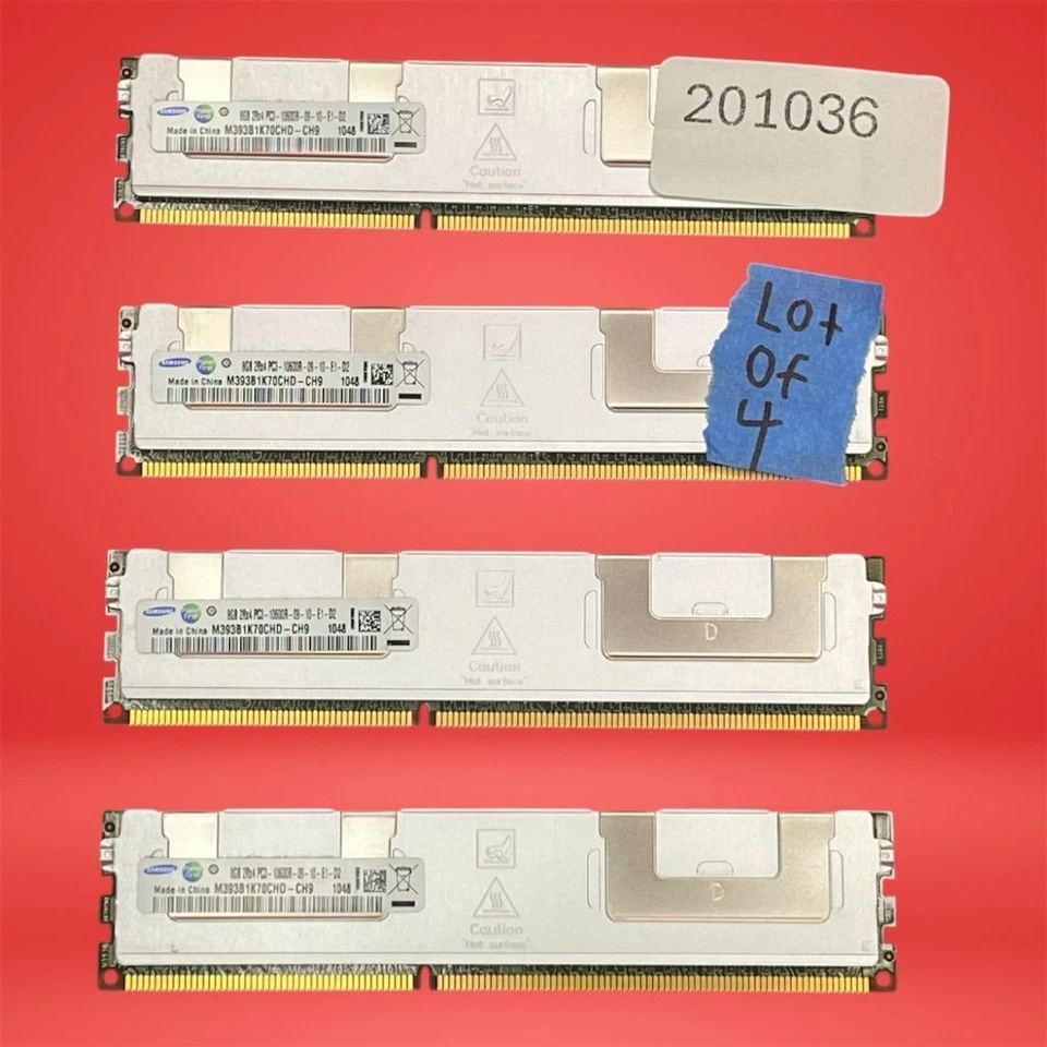 Samsung 32 GB (4x8GB) DDR3-1066MHz ECC RDIMM Memory Modules - Image 3 of 3