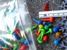 Spielsteine Konvolut Set Sammler antik 1 x Deko Spielzeug alt Plastik Stecker er