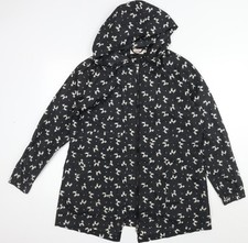 Louche Women's Black Animal Print Hooded Jacket M