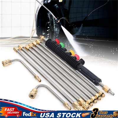 #ad #ad 4000PSI High Pressure Washer Extension Wand Set Telescopic Lance w Spray Nozzle $38.03