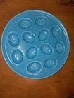 Fiestaware Deviled Egg Tray Plate Platter, Peacock Blue, HLC