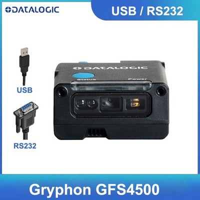 Datalogic Gryphon GFS4500 1D/2D USB/RS232 Fixed Barcode Scanner with Cable Kit