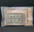 WD11101 *NOS* SWEET VINTAGE 1970s *STAR WARS* MOVIE LOGO SOLID BRASS BELT BUCKLE