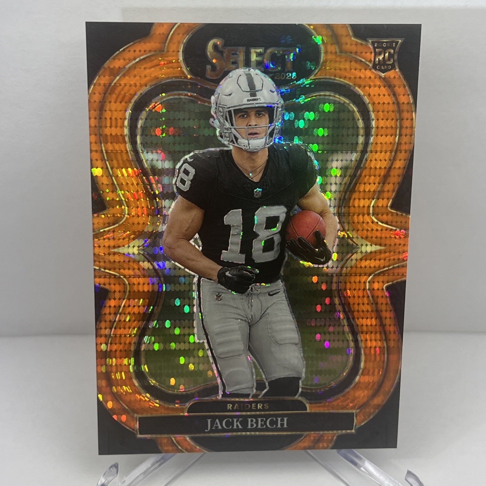 2025 Select Jack Bech Rookie 4/7 Neon Orange Pulsar Prizm FOTL RC #306 Suite