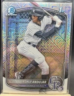 2025 Bowman Chrome Mojo Ashly Andujar RC Colorado Rockies #BCP-20