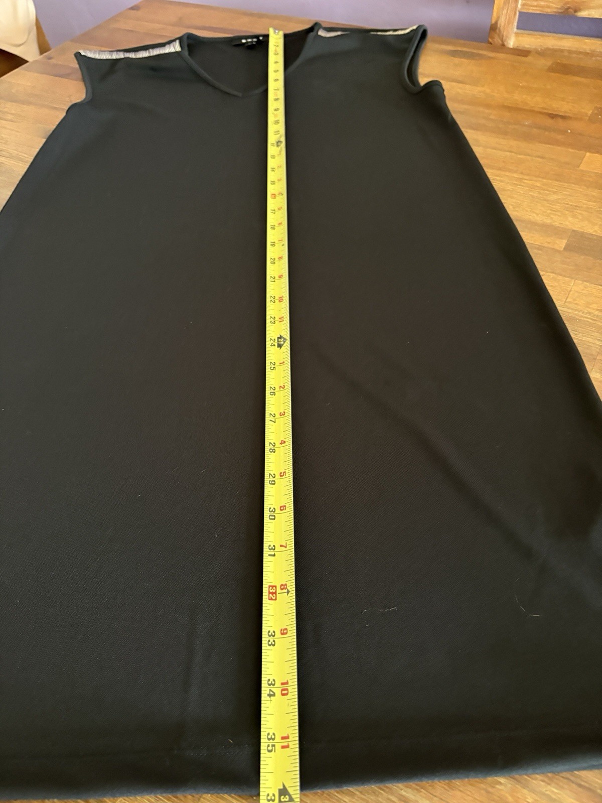 DKNY Basic Black Midi Slip Size Medium Dress V-Ne… - image 16