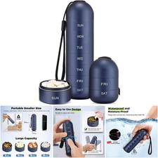 Metal Moisture Proof Weekly Pill Organizer Stackable Aluminum Alloy BPA Free