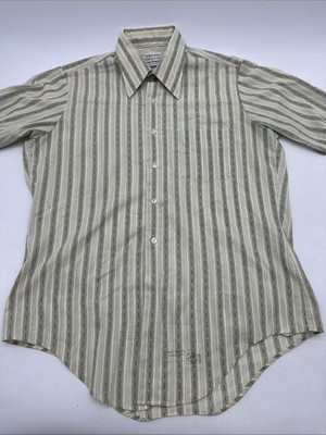 Arrow Bellmont Club Deston Perma Mon Button Up Shirt Men Striped In USA.33617