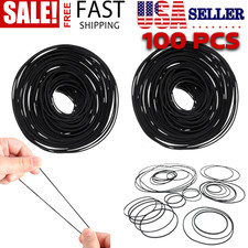 100 PCS Square Rubber Drive Belt For Cassette Player Recorder Repair Replacement