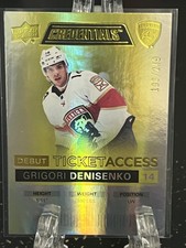 GRIGORI DENISENKO   2021-22 Upper Deck Credentials   YELLOW Debut Ticket 198/249