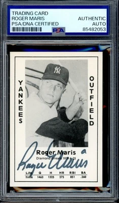 1979 TCMA Diamond Greats Roger Maris Signed Auto Autograph PSA DNA - Image 1 of 2