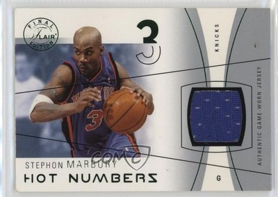2003 Flair Final Edition Hot Numbers Jerseys Green Stephon Marbury #HN-STM 1h0p