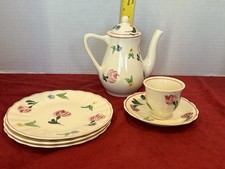 RARE Partial Child Tea Set, Child Tea Pot, Dessert Plate, Saucer A MUST HAVE