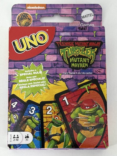 UNO Card Game TMNT Mutant Mayhem Nickelodeon Special Rule Deck 2023