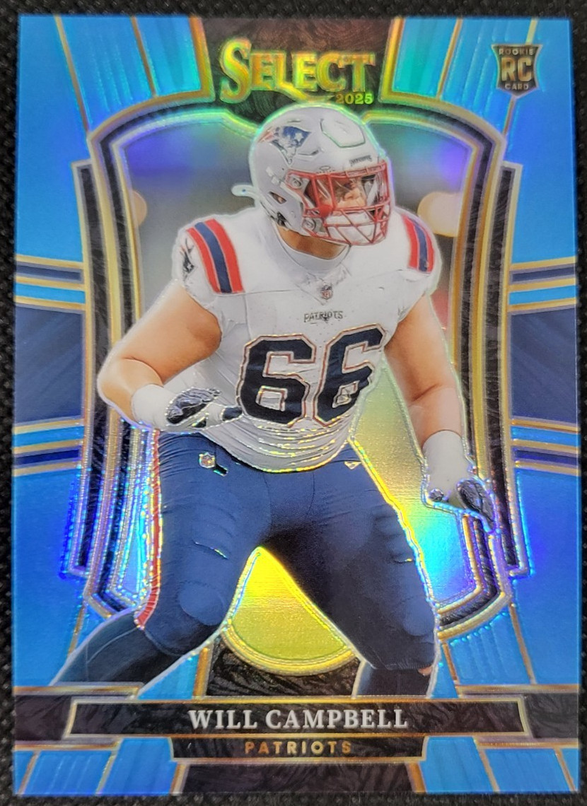 2025 Panini Select Will Campbell Premier Level Light Blue Prizm 57/99 #179