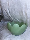 Vintage FIRE KING Jadeite Lotus Blossom Bowl Dessert Cup 1950s Green