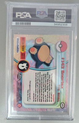 PSA 9 Topps Chrome Snorlax #143 Pokemon 2000 Holo Rare MINT CGC 9