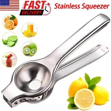 Portable Manual Juicer Stainless Steel Lemon Orange Lime Squeezer Kitchen Tool