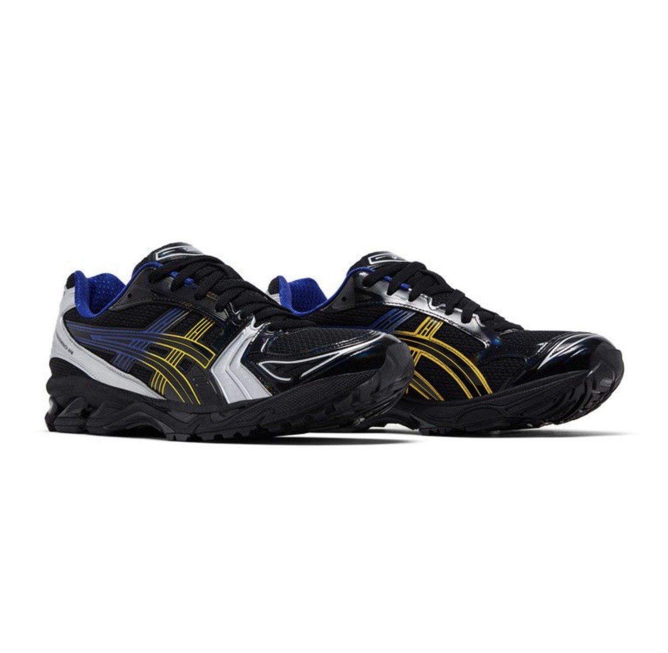 KITH x Marvel x ASICS GEL-Kayano  Black Silver Blue Yellow Mesh Low Top Sneakers