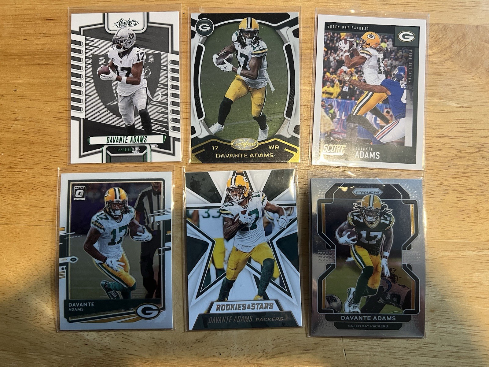 Davante Adams 6 Card Lot-Packers, Raiders