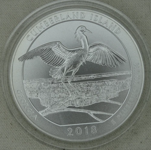 2018-P Cumberland Islands 5 oz Silver Quarter .999 Fine ATB US Mint Burnished