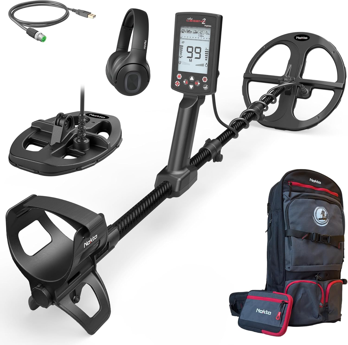 Nokta Legend 2 Multi-Frequency Metal Detector with Headphones