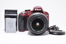 Nikon D3300 Lens Kit Red Digital SLR Camera 3989