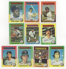 1975 Topps 10-Card Yankees Lot w Bonds Blomberg Maddox VINTAGE STAR EX-MT LOL2