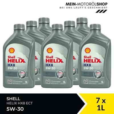 Shell Helix HX8 5W-30 ECT VW 507 00/504 00 MB 229.51 BMW 7x1 Liter = 7 Liter