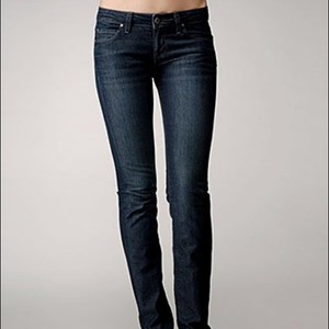 Jeans Medio Scuro Vintage Womens Gamba Dritta Paige 24 Alta HxTAFx