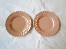 Set of 2 Franciscan CORONADO Coral 6-3/8" Bread & Butter Plates (c. 1940s)