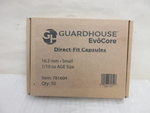 Pack of 50 Guardhouse Direct Fit Coin Capsules Holders 16.5mm 1/10 oz Gold Eagle
