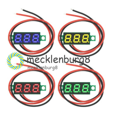 Red/Blue/Green DC 3.7-30V 0.36 2 Wire LED Digital Panel Meter Voltage Voltmeter