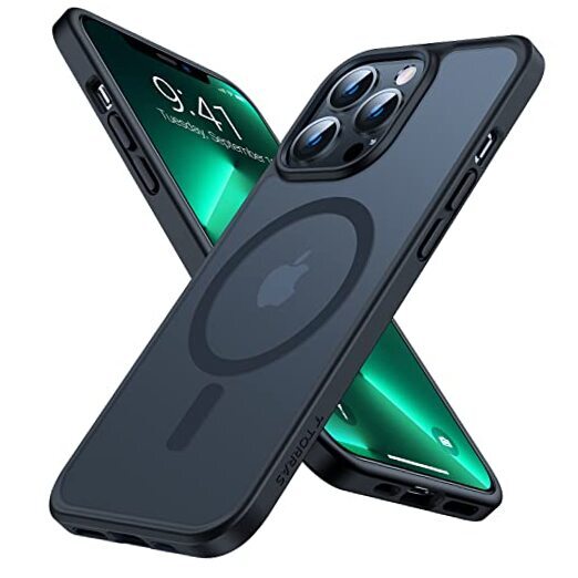 Magnetic for iPhone 13 Pro Max Case [Military Grade Drop Tested] Black