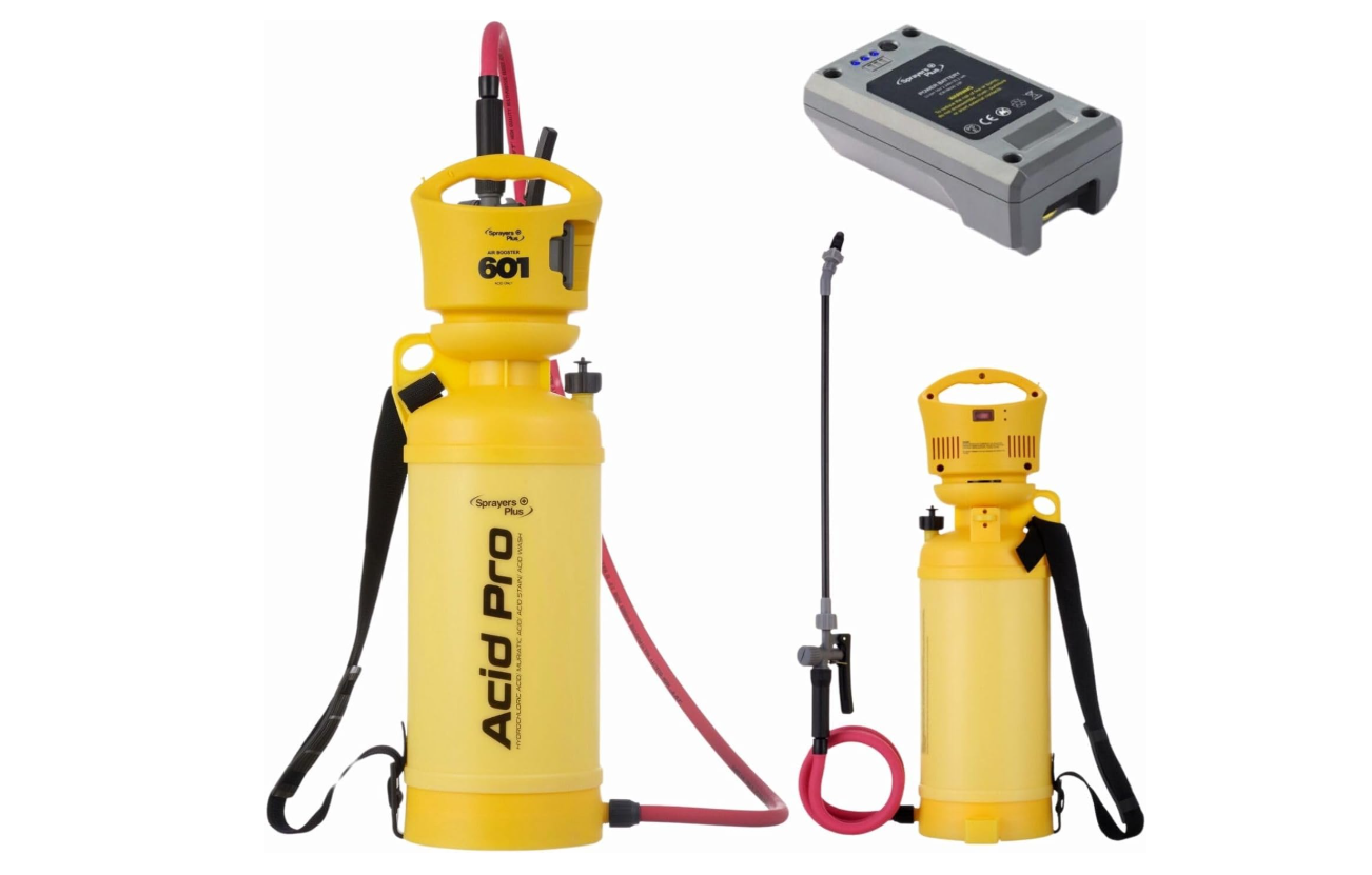 Sprayers Plus 601 Air Booster Acid Effortless Sprayer - Battery-Powered, Constan