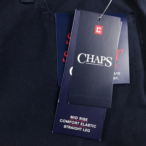 Chaps Pants Womens 4 Blue Mid Rise Comfort Elastic Slimming Fit Straight Leg NWT - Picture 4 of 15