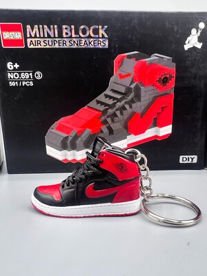 Mini Jordan Sneaker Building Blocks, Shoe Bricks, Puzzles, Collectible Toys