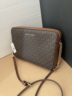 MICHAEL KORS - ◆えり◆ Michael Kors Avril Small Logo Top-Zip Satchel in Brown