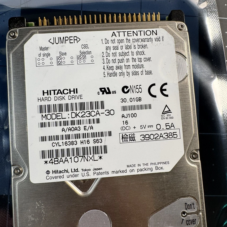 DK23CA-30 - Hitachi 30GB 4200RPM IDE/ATA 2MB Cache 2.5-inch Hard Drive TESTED - Image 2 of 4