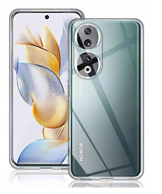 Für HONOR 90 - ULTRA SLIM Silikonhülle Etui Case Schutz Handy Tasche Bumper Klar