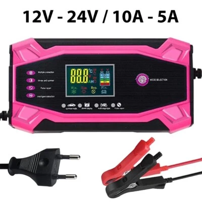 Caricabatterie Auto 12V 24V fino a 150A Rigenera Ripara Batteria Moto Camper AGM