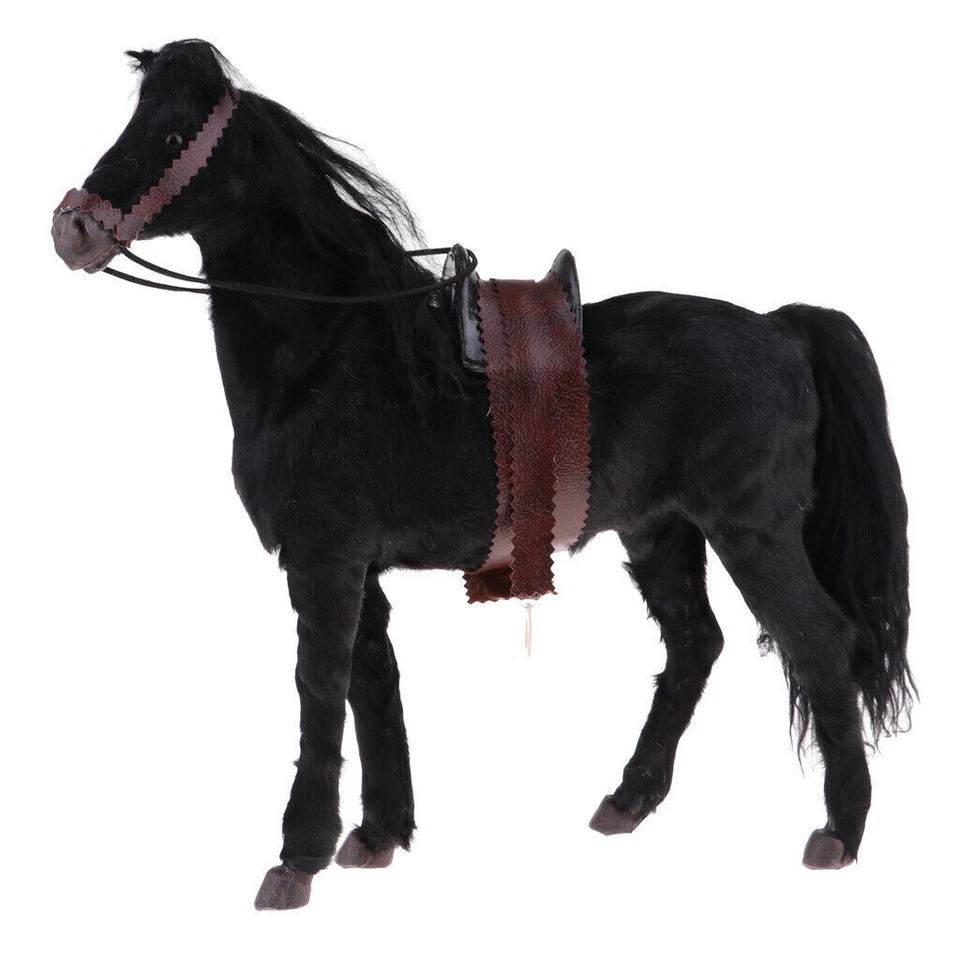 Nueva figura de caballo animal escala 1/6 escultura de resina para figura de acción de 12 pulgadas negra Foto 4 de 4