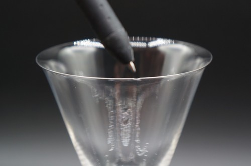 Set of 2 Lalique St Aignan Wine Glasses France Crystal. Chips on Rim - Picture 7 of 12