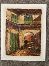 joyce oil painting on board vintage