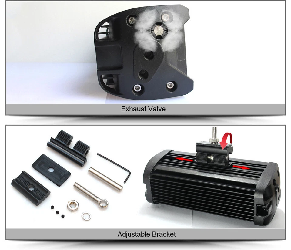 Barra de luces LED de trabajo de inundación puntual de 8 pulgadas 30 W lámpara conducción niebla todoterreno 4x4 coche camión SUV Foto 3 de 4