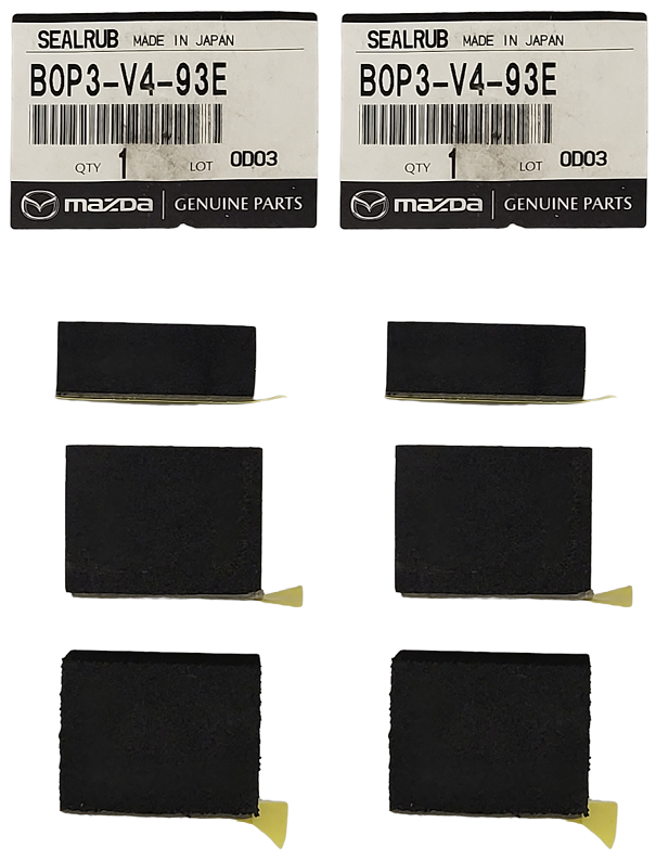 2 PACKS OF 3) NEW OEM for MAZDA Hatchback Rubber Seal B0P3-V4-93E