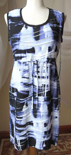 VERA WANG DRESS SLVLESS SCOOP NECK MULTICOLOR DRAWSTRING PULLOVER SOFT M NEW $50