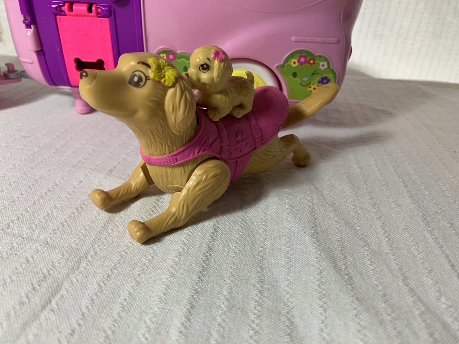 Barbie camper van, Chelsea Caravan/car, Dog, Barbies And Accessories