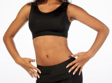 Girls Crop Top - Shiny Nylon